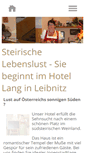 Mobile Screenshot of hotel-lang.at