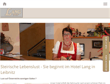 Tablet Screenshot of hotel-lang.at